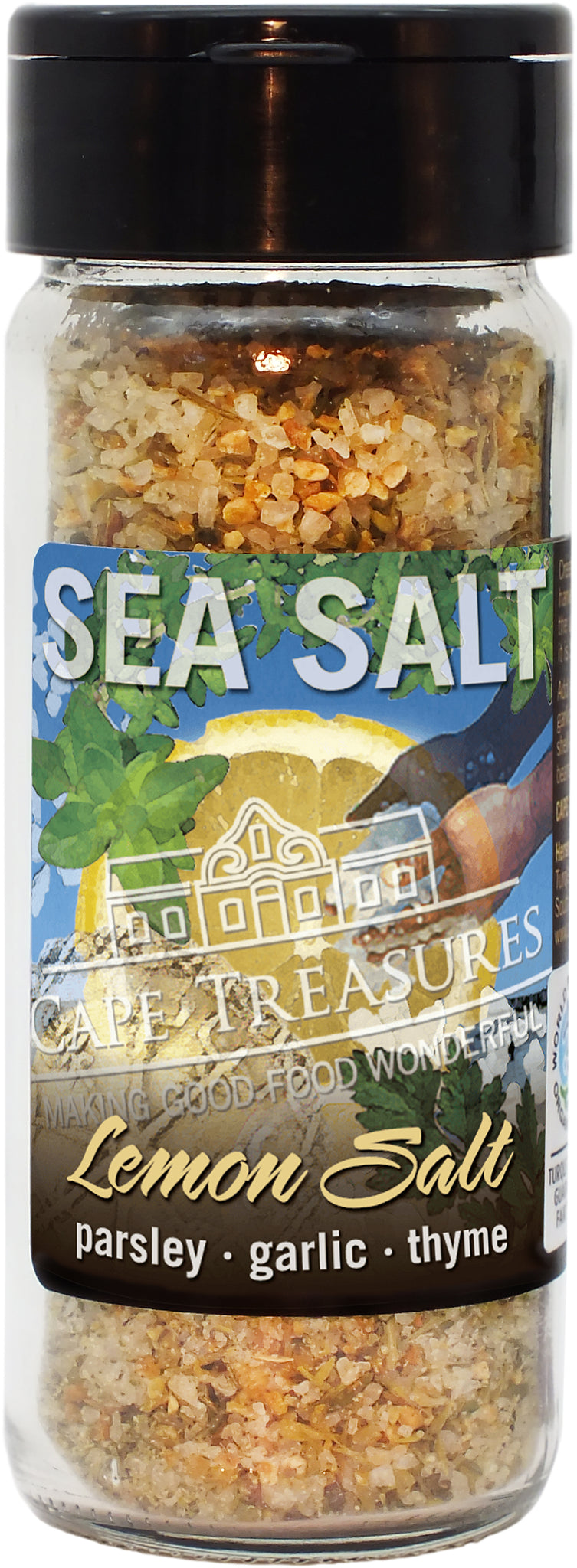 Sprinkle Salt - Lemon & Garlic Sea Salt - Cape Treasures